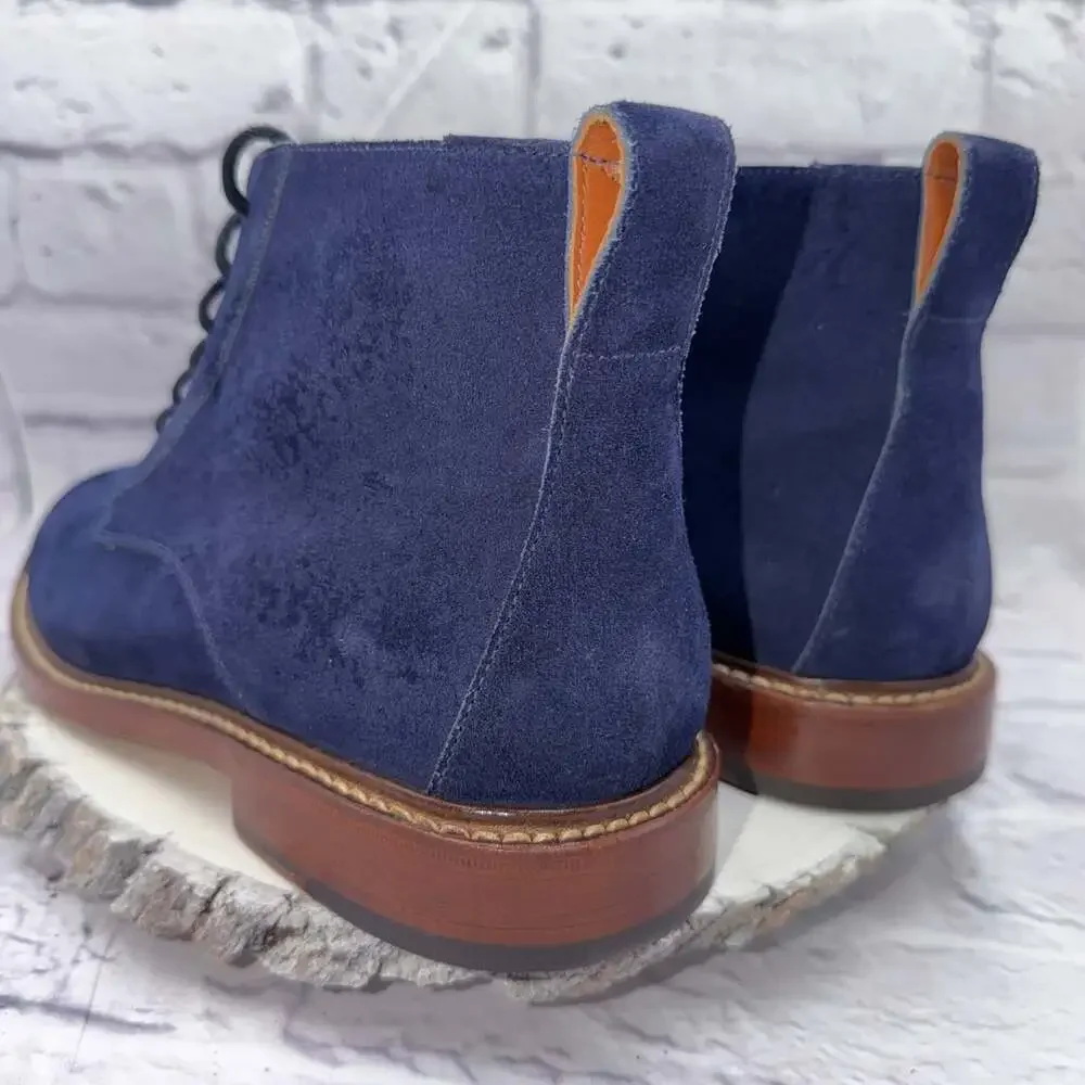 Cole Haan Men's Size 11 Dress Boots Blue Suede Leather Special Order from India